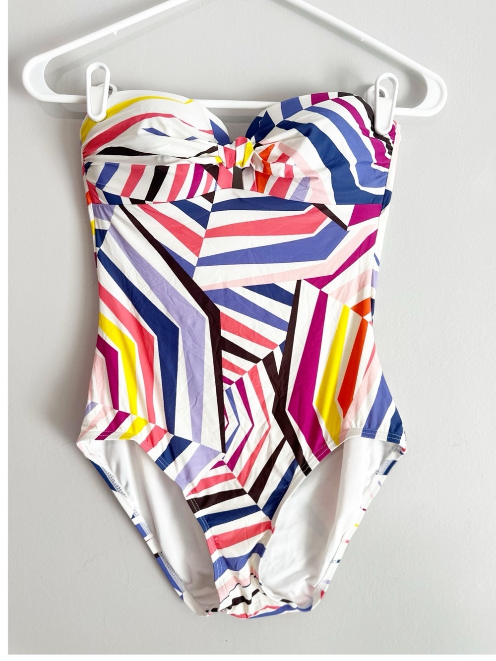 Kate Spade geobrella molded strapless swimsuit size small - Picture 2 of 4